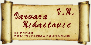 Varvara Mihailović vizit kartica
